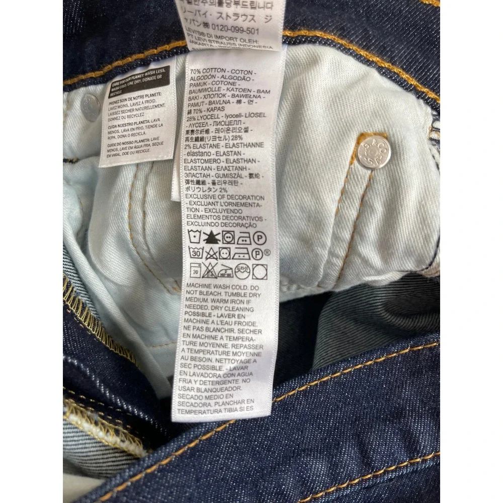 Levis 513 Slim Straight Jeans Mens 32x30 Dark Wash Indigo Denim Pants